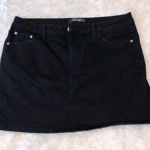 Black jean skirt
